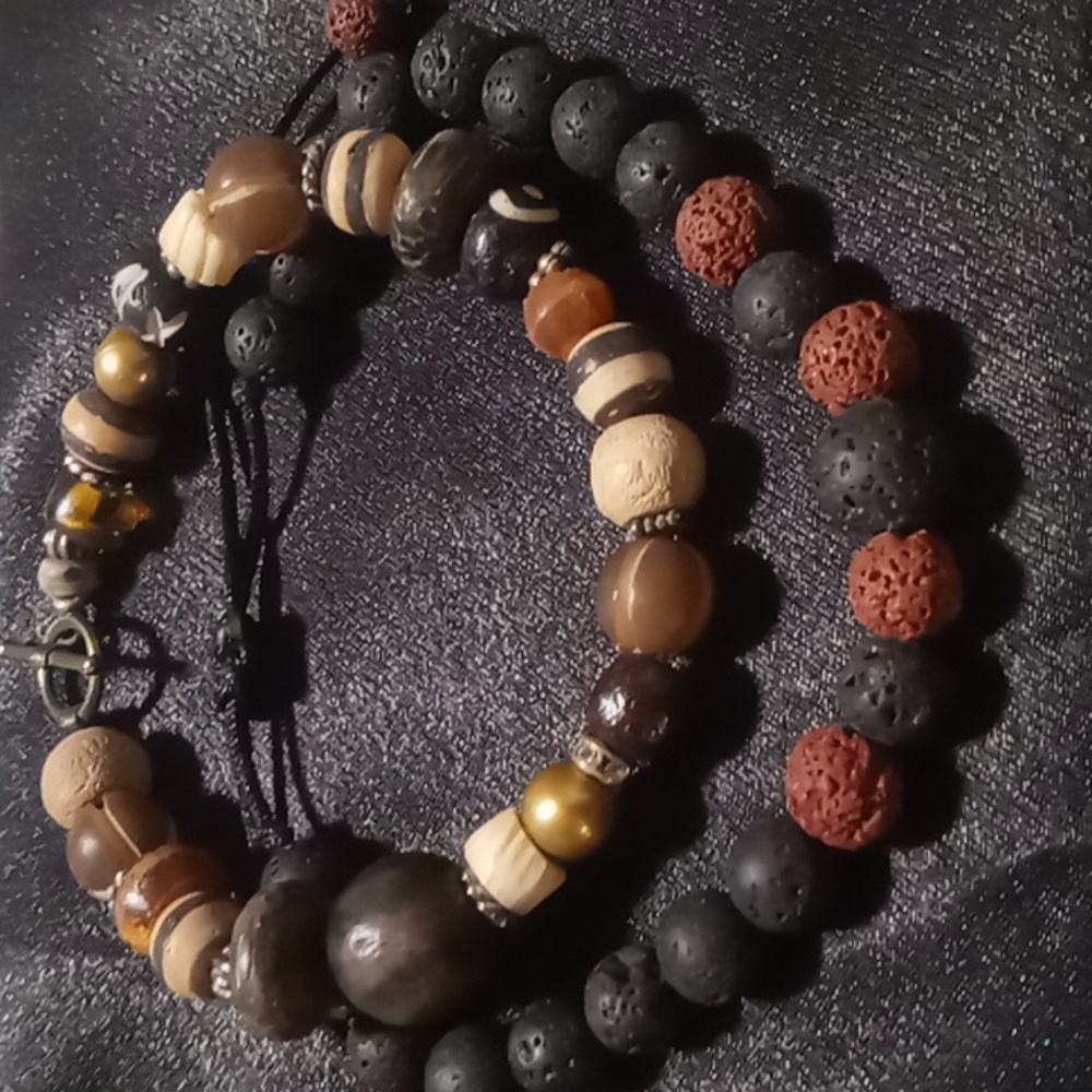Mens beaded bracelets expandable